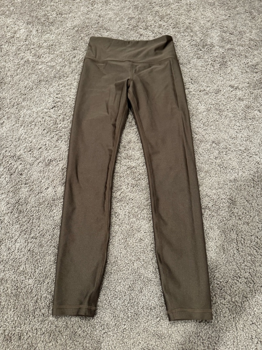Athleta Elation Shine Leggings Bronze Brown High Rise Shimmer Yoga Tights S